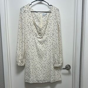 Elegant Cream Floral Dress